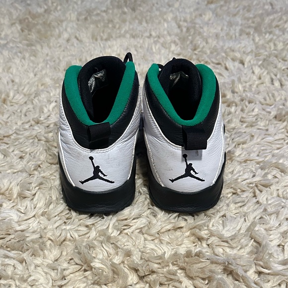 Air Jordan 10 ‘Seattle’ Men’s Sz 9.5 Wht/Blk/Kelly Green 310805-137 - Picture 4 of 7